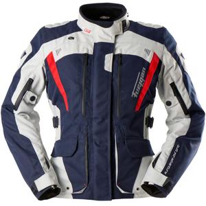 Chaqueta de moto para mujer Furygan Apalaches Lady Evo azul-beige-rojo