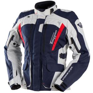 Chaqueta de moto para mujer Furygan Apalaches Lady Evo azul-beige-rojo