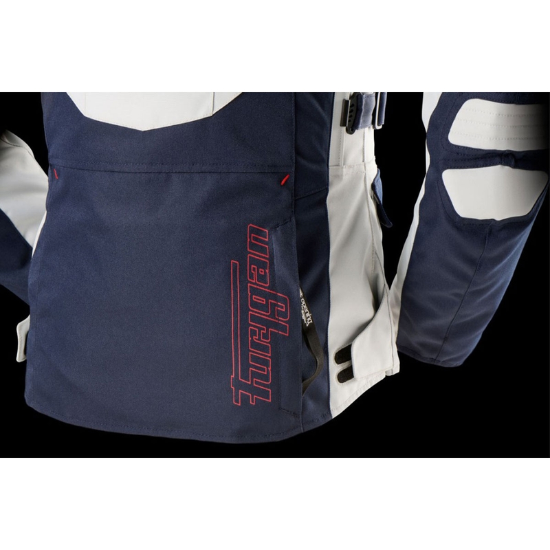 Chaqueta de moto para mujer Furygan Apalaches Lady Evo azul-beige-rojo