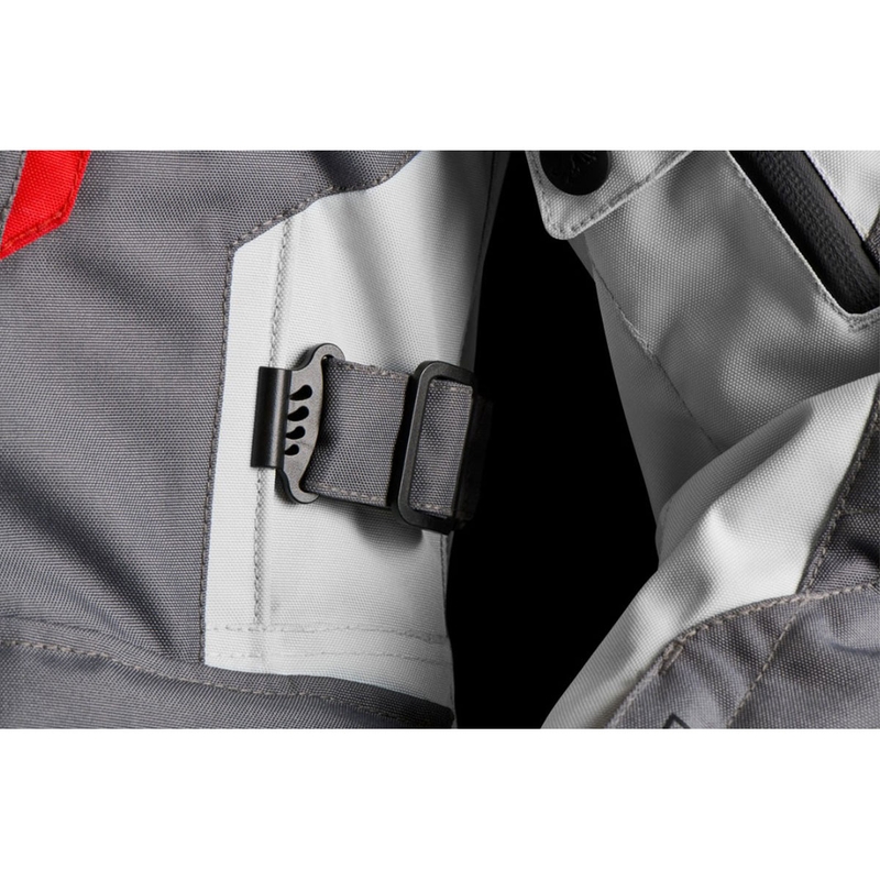 Chaqueta de moto para mujer Furygan Apalaches Lady Evo gris-beige-rojo