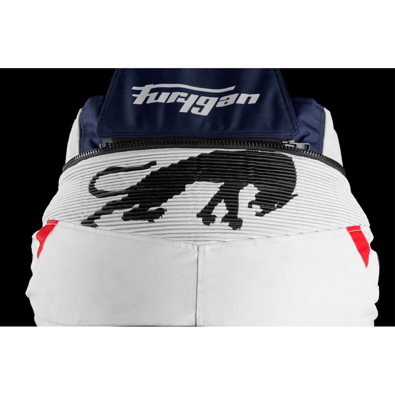 Pantalones de moto Furygan Killington azul-beige-rojo