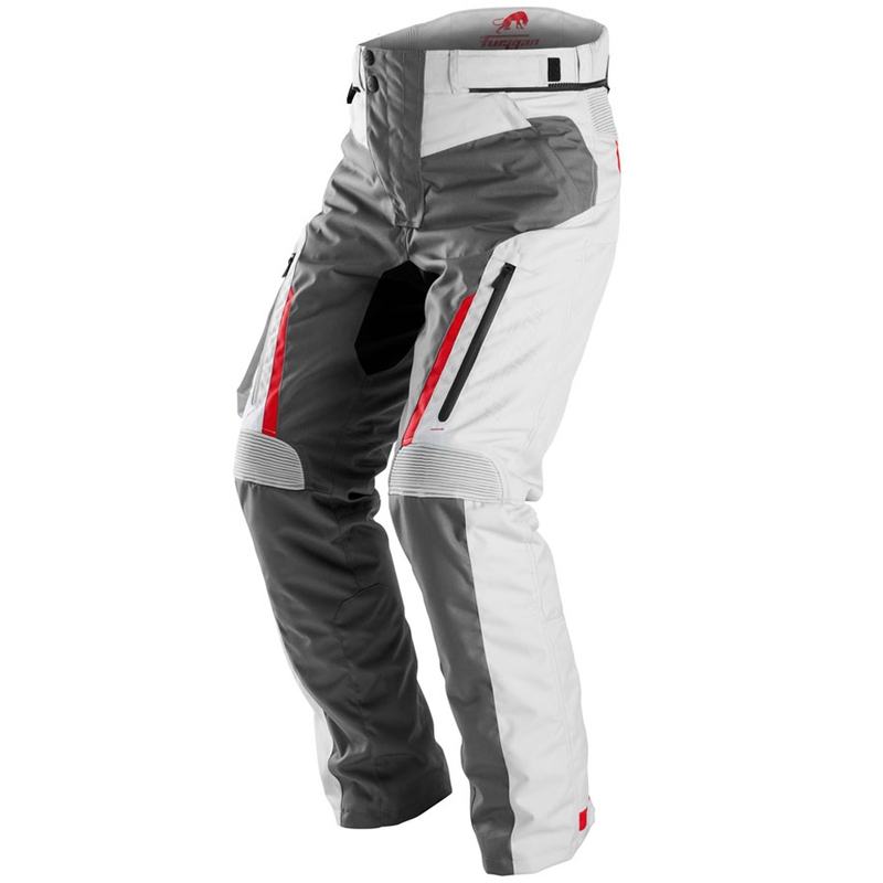 Pantalones de moto Furygan Killington gris-beige-rojo