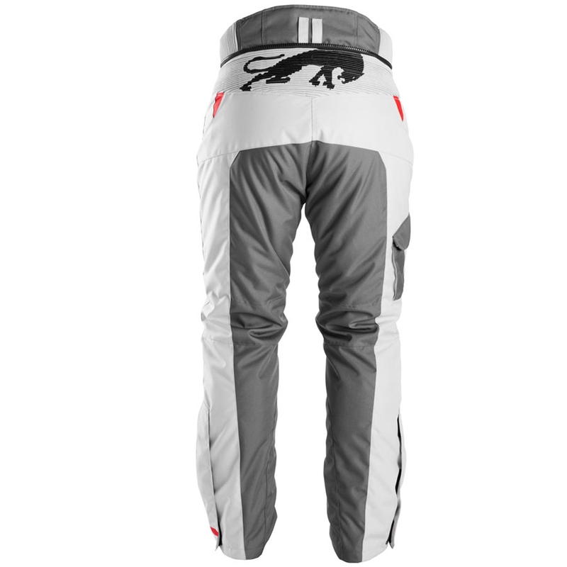 Pantalones de moto Furygan Killington gris-beige-rojo