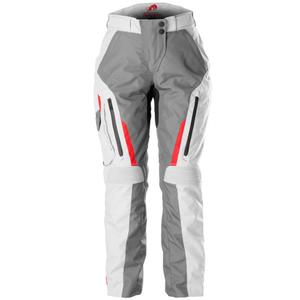 Pantalones de moto para mujer Furygan Killington Lady en color gris-beige-rojo