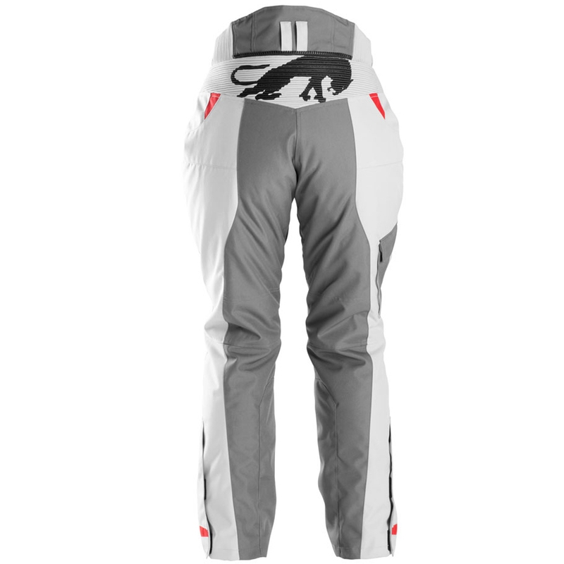 Pantalones de moto para mujer Furygan Killington Lady en color gris-beige-rojo