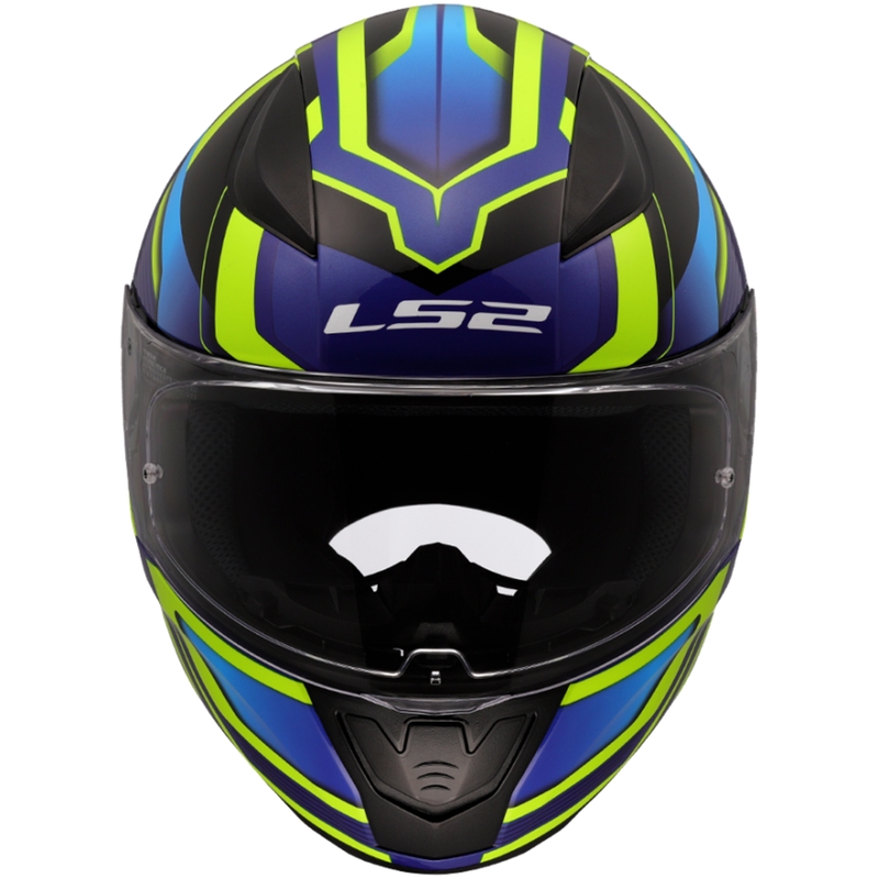 Casco integral para moto LS2 FF353 Rapid II Flitz amarillo fluo-azul
