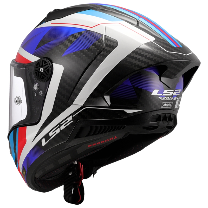 Casco integral para moto LS2 FF805 Thunder C GP Aero Raute azul-rojo