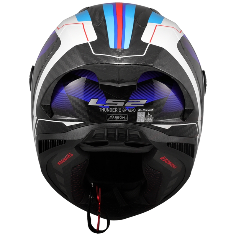 Casco integral para moto LS2 FF805 Thunder C GP Aero Raute azul-rojo