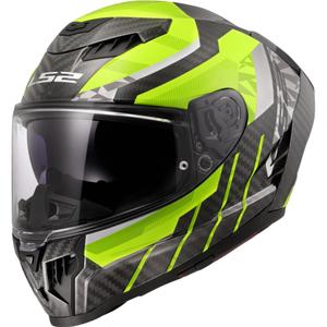 Casco integral para moto LS2 FF807 Dragon Trax amarillo fluo
