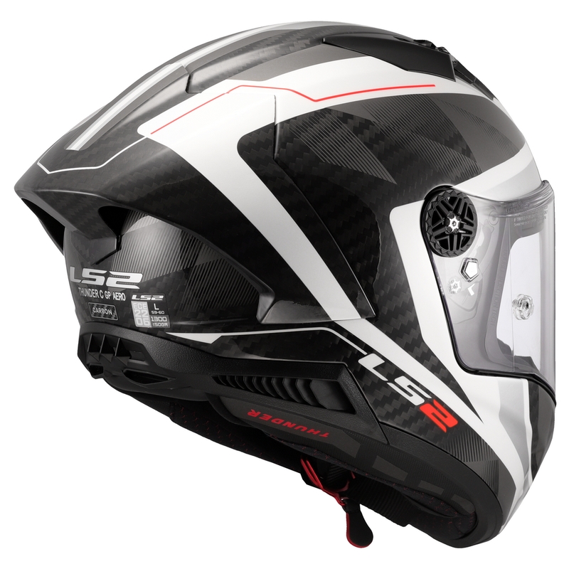 Casco integral para moto LS2 FF805 Thunder C GP Aero Raute blanco-gris