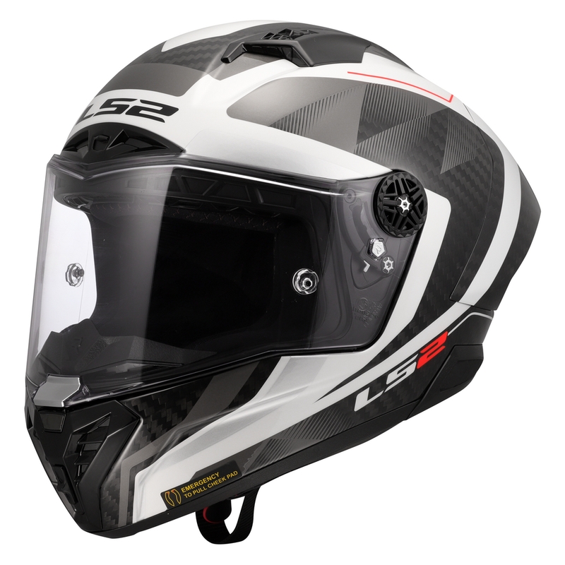 Casco integral para moto LS2 FF805 Thunder C GP Aero Raute blanco-gris