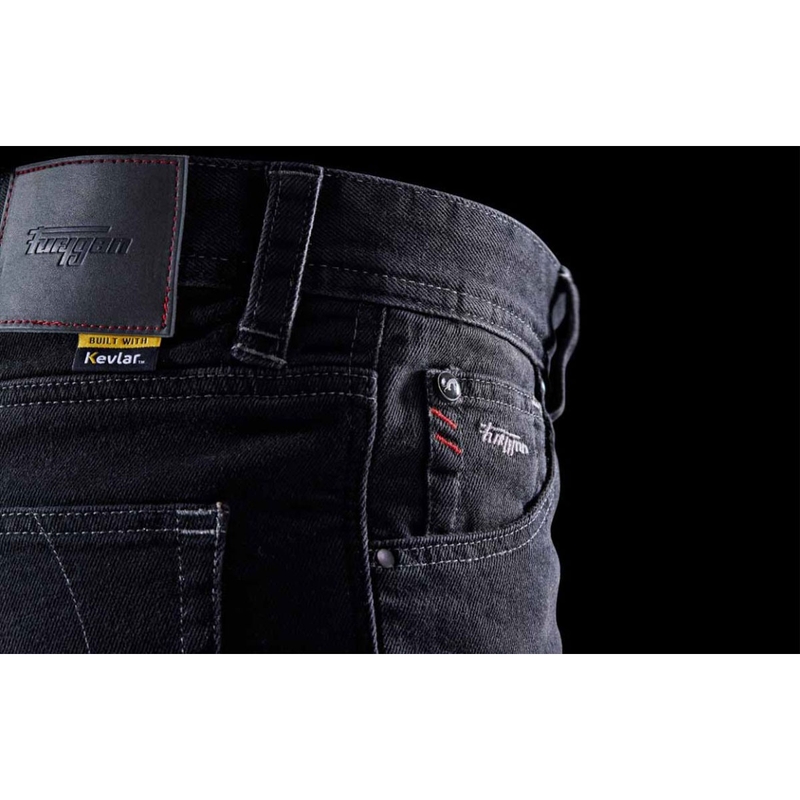 Pantalones vaqueros rectos de moto Furygan D12 X Kevlar® negros