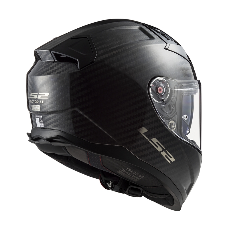 Casco integral para motocicleta LS2 FF811 Vector II Carbon negro mate
