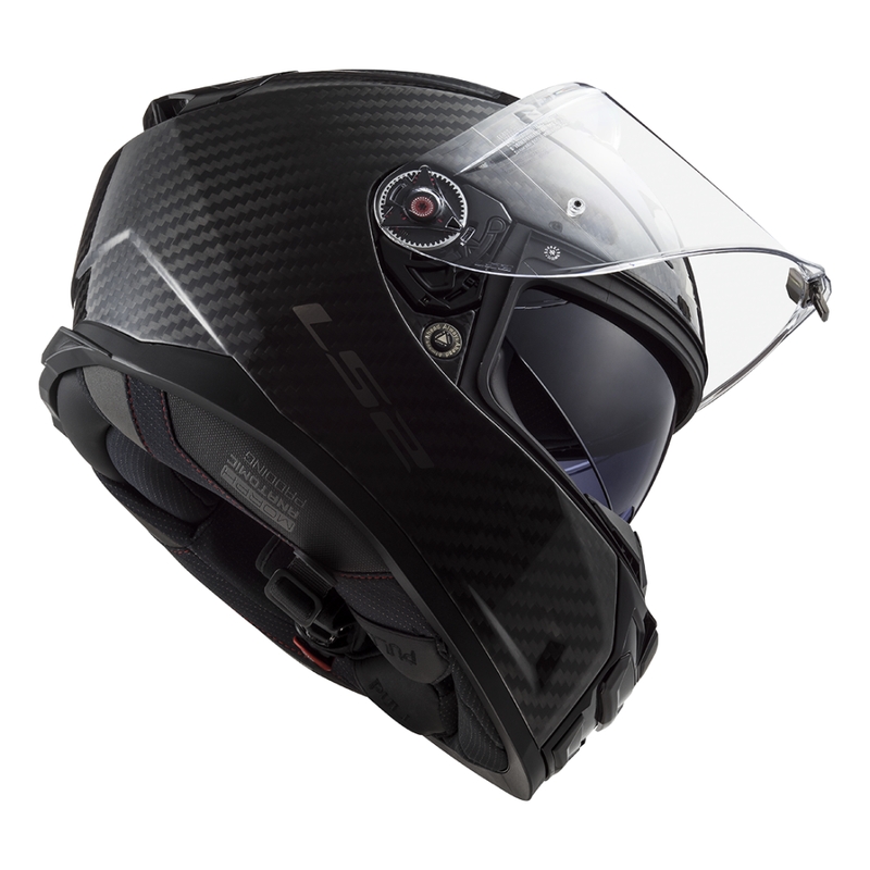 Casco integral para motocicleta LS2 FF811 Vector II Carbon negro mate