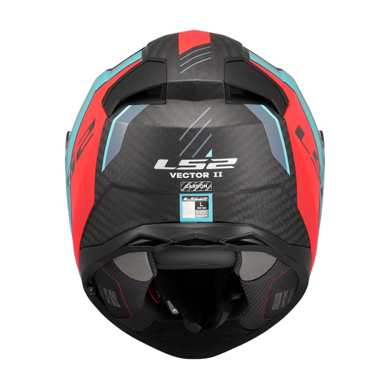 Casco integral para moto LS2 FF811 Vector II C Grid rojo-turquesa
