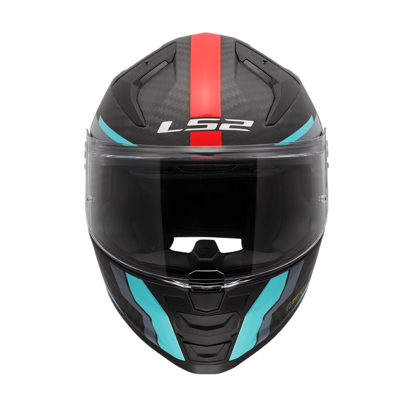 Casco integral para moto LS2 FF811 Vector II C Grid rojo-turquesa