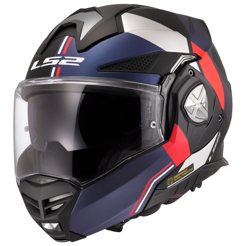 Casco de moto abatible LS2 FF901 Advant X Ultra azul-rojo