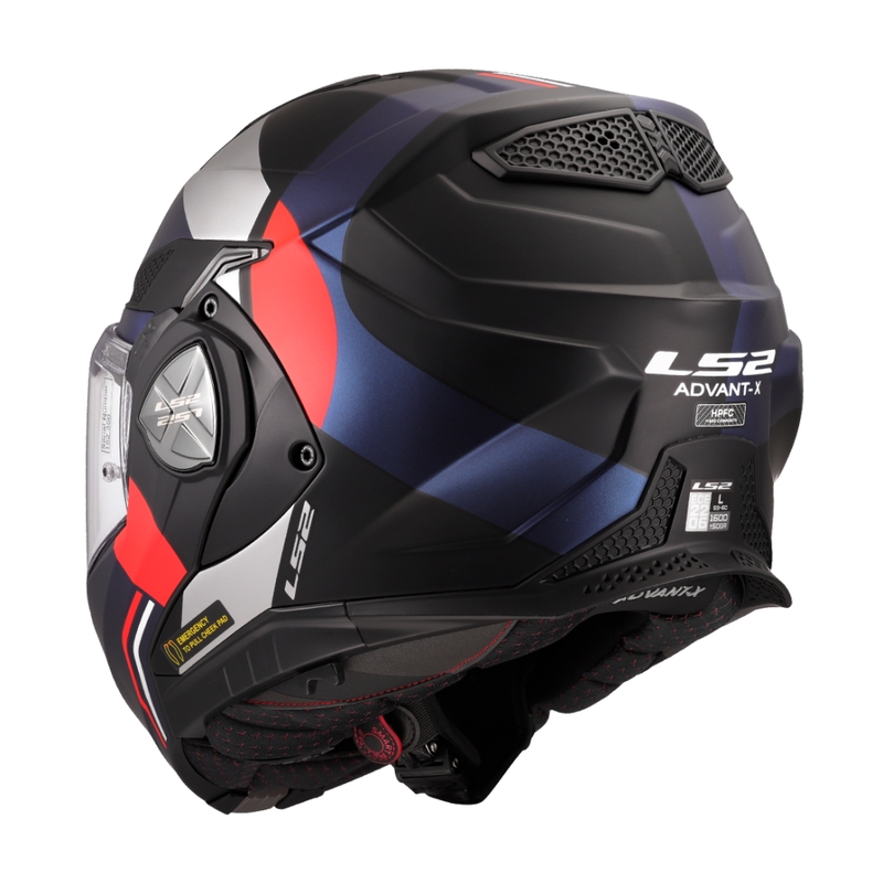 Casco de moto abatible LS2 FF901 Advant X Ultra azul-rojo