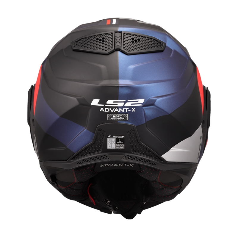Casco de moto abatible LS2 FF901 Advant X Ultra azul-rojo