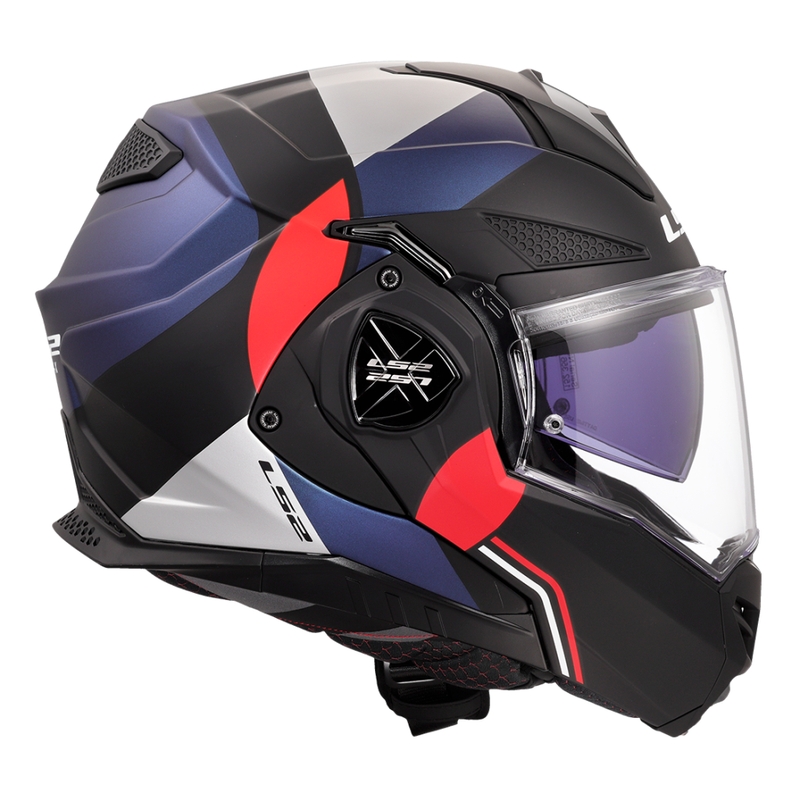 Casco de moto abatible LS2 FF901 Advant X Ultra azul-rojo
