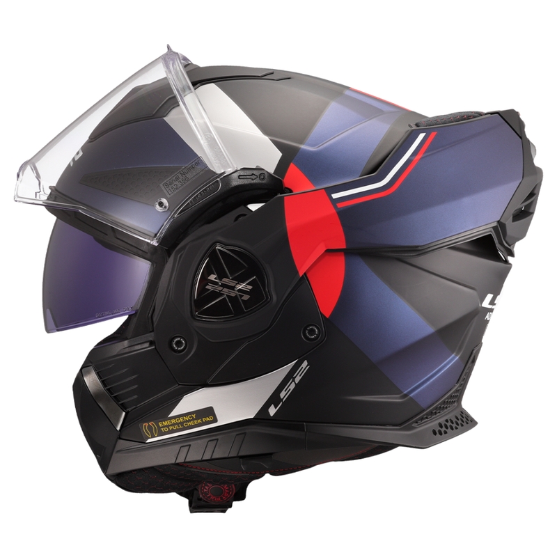 Casco de moto abatible LS2 FF901 Advant X Ultra azul-rojo