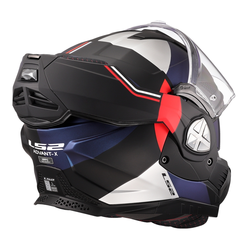 Casco de moto abatible LS2 FF901 Advant X Ultra azul-rojo