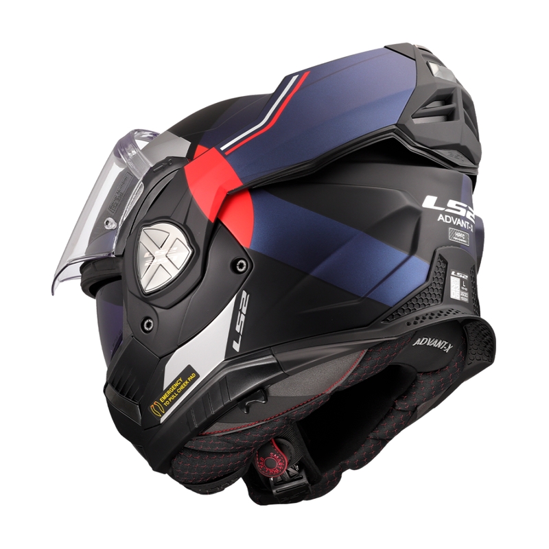 Casco de moto abatible LS2 FF901 Advant X Ultra azul-rojo