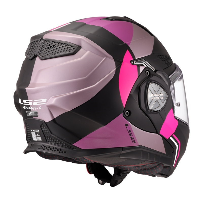 Casco de moto abatible LS2 FF901 Advant X Ultra gris-violeta