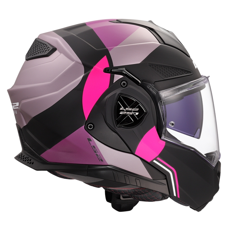 Casco de moto abatible LS2 FF901 Advant X Ultra gris-violeta