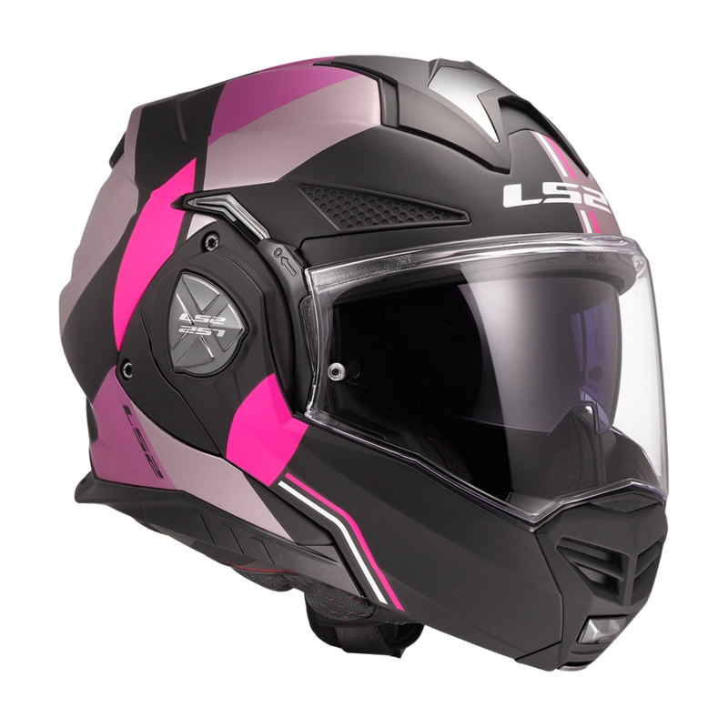 Casco de moto abatible LS2 FF901 Advant X Ultra gris-violeta