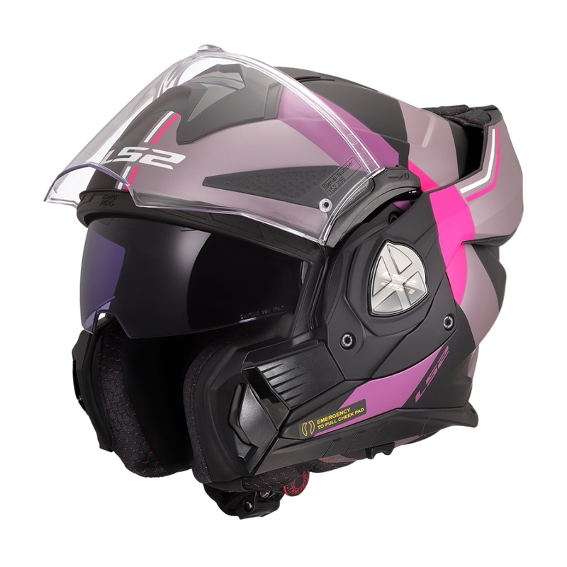 Casco de moto abatible LS2 FF901 Advant X Ultra gris-violeta