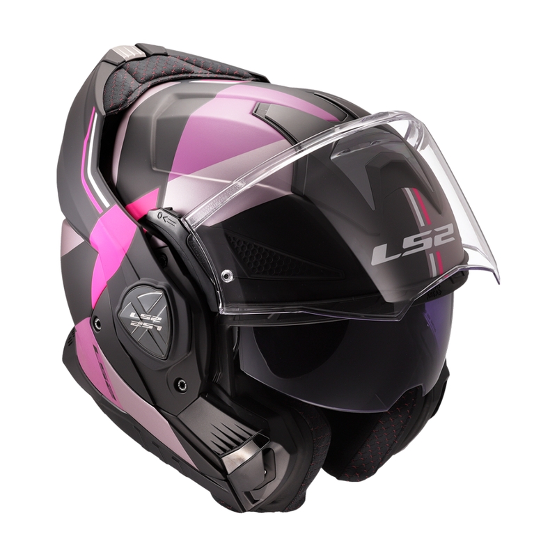 Casco de moto abatible LS2 FF901 Advant X Ultra gris-violeta