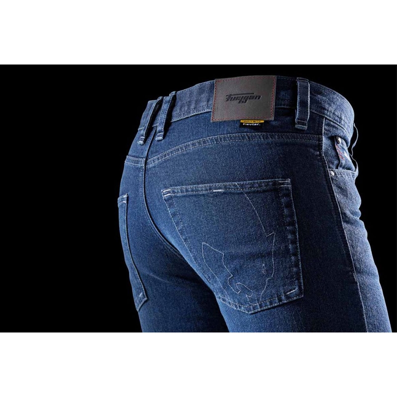 Pantalones vaqueros rectos para moto Furygan K12 X Kevlar® azules