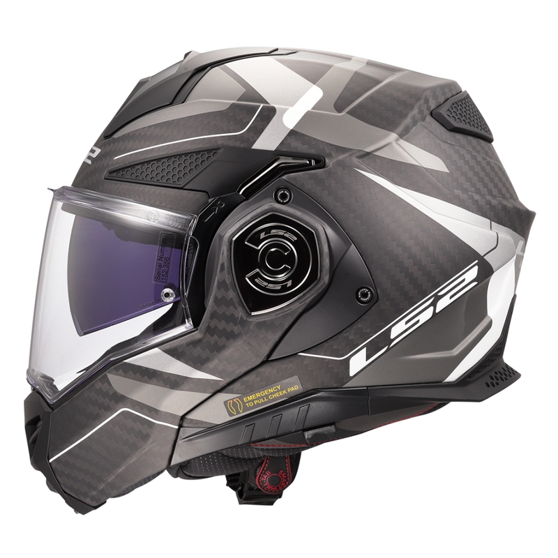 Casco de moto abatible LS2 FF901 Advant XC Horizon gris plata