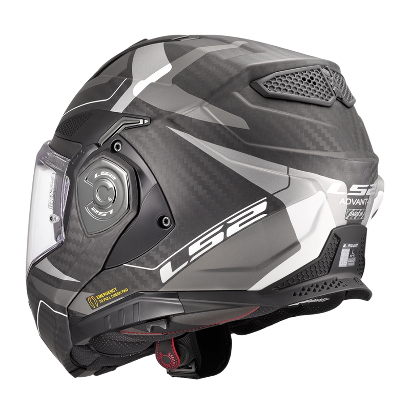 Casco de moto abatible LS2 FF901 Advant XC Horizon gris plata