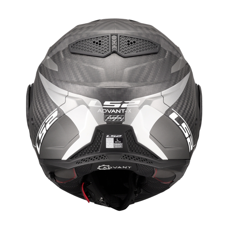 Casco de moto abatible LS2 FF901 Advant XC Horizon gris plata