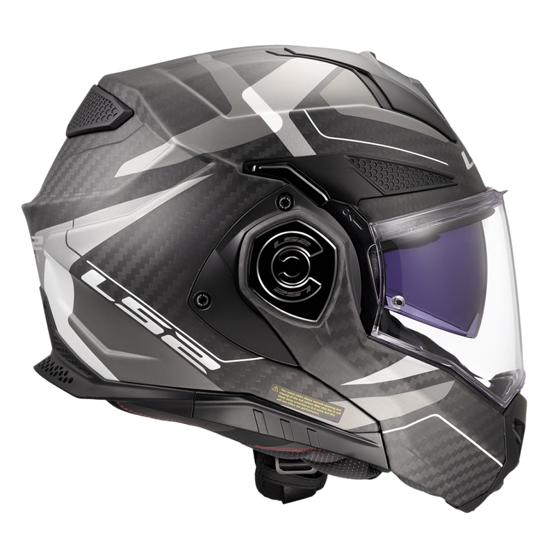 Casco de moto abatible LS2 FF901 Advant XC Horizon gris plata