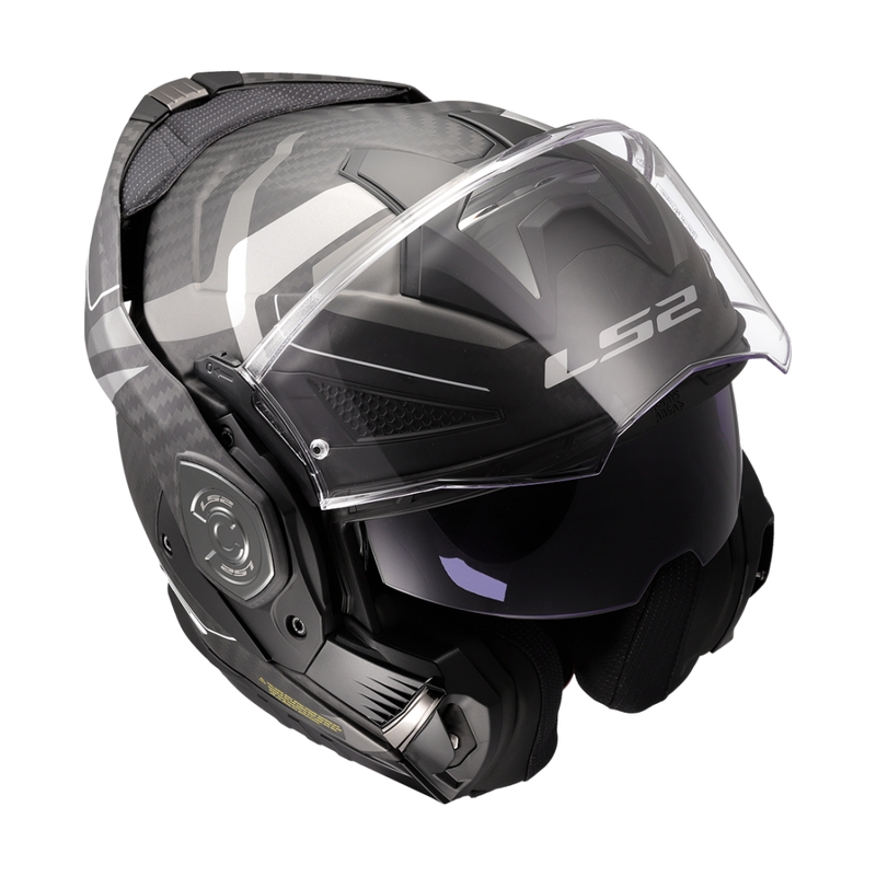 Casco de moto abatible LS2 FF901 Advant XC Horizon gris plata