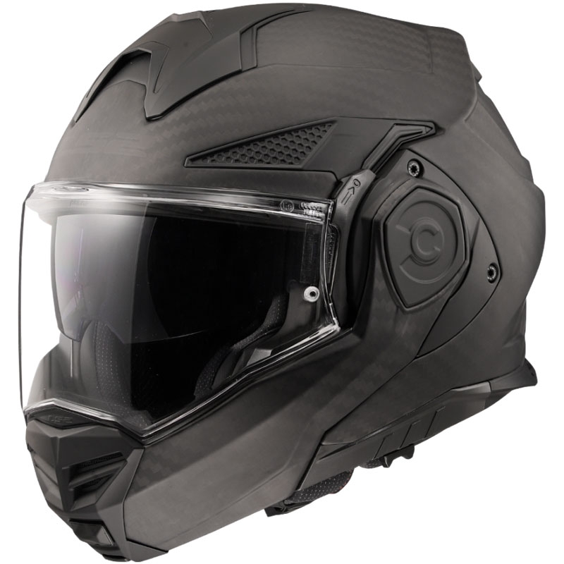 Casco de moto abatible LS2 FF901 Advant X Solid Carbon negro mate