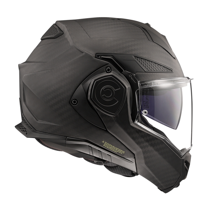 Casco de moto abatible LS2 FF901 Advant X Solid Carbon negro mate