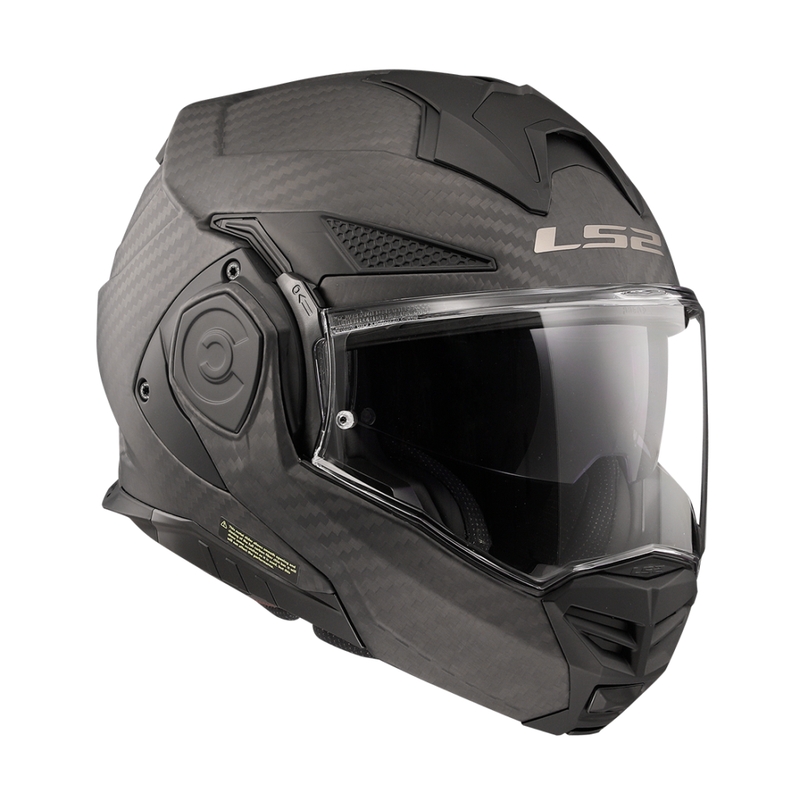 Casco de moto abatible LS2 FF901 Advant X Solid Carbon negro mate