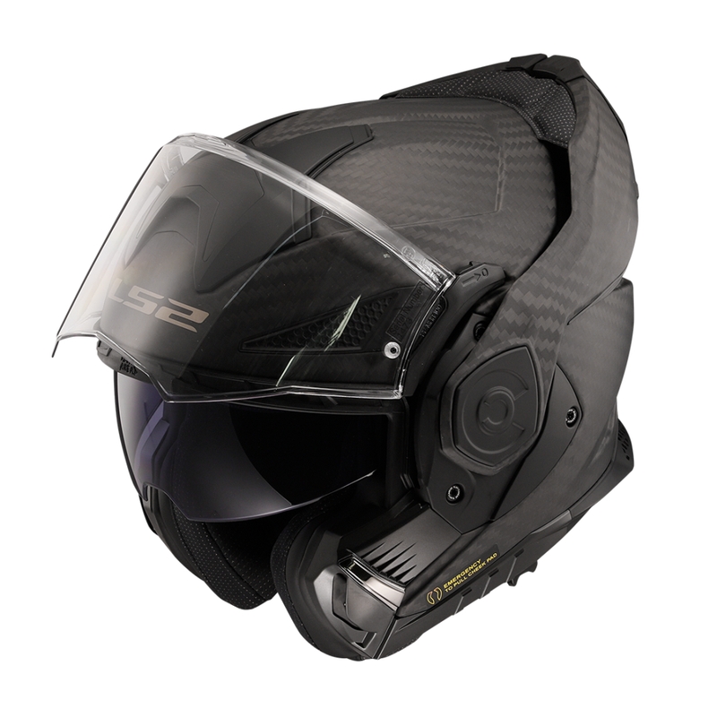 Casco de moto abatible LS2 FF901 Advant X Solid Carbon negro mate