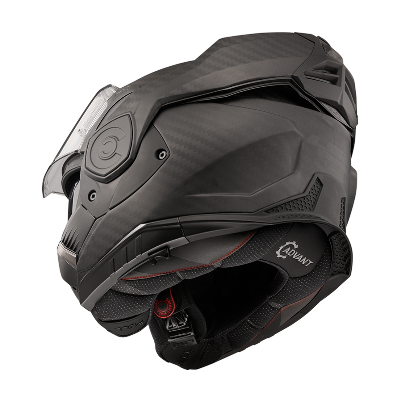 Casco de moto abatible LS2 FF901 Advant X Solid Carbon negro mate