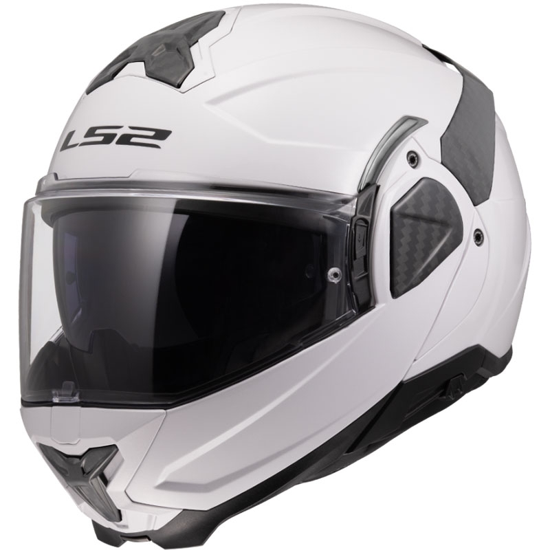 Casco de moto abatible LS2 FF910 Advant II Blanco sólido