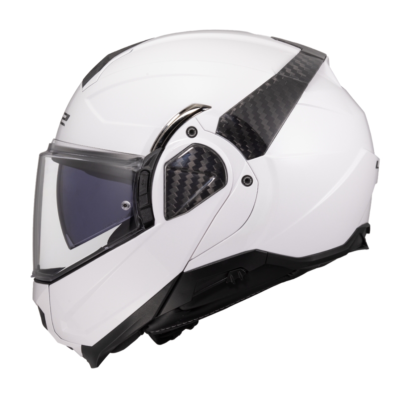 Casco de moto abatible LS2 FF910 Advant II Blanco sólido