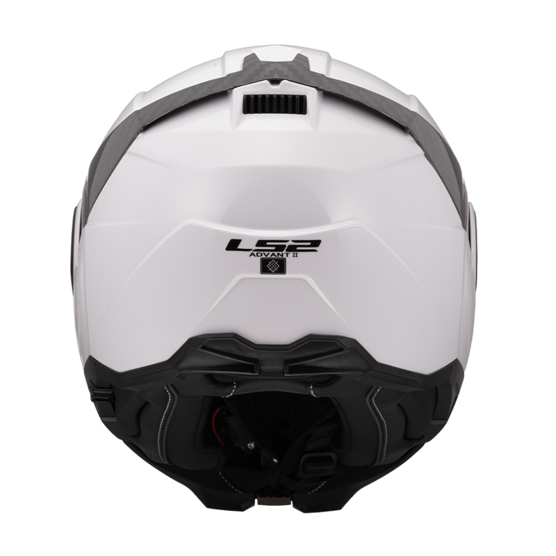 Casco de moto abatible LS2 FF910 Advant II Blanco sólido