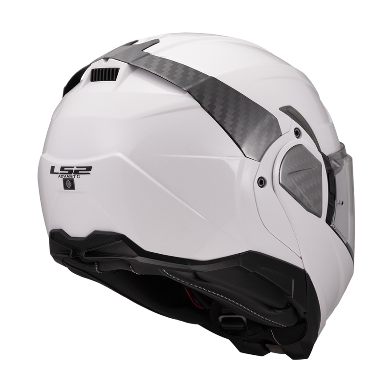 Casco de moto abatible LS2 FF910 Advant II Blanco sólido