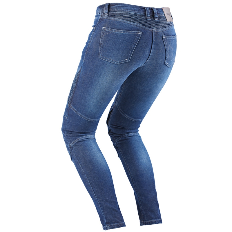 Vaqueros de moto para mujer Furygan Purdey Evo Slim en color azul