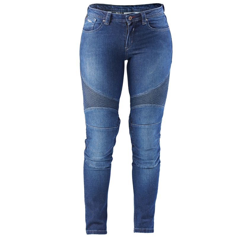 Vaqueros de moto para mujer Furygan Purdey Evo Slim en color azul