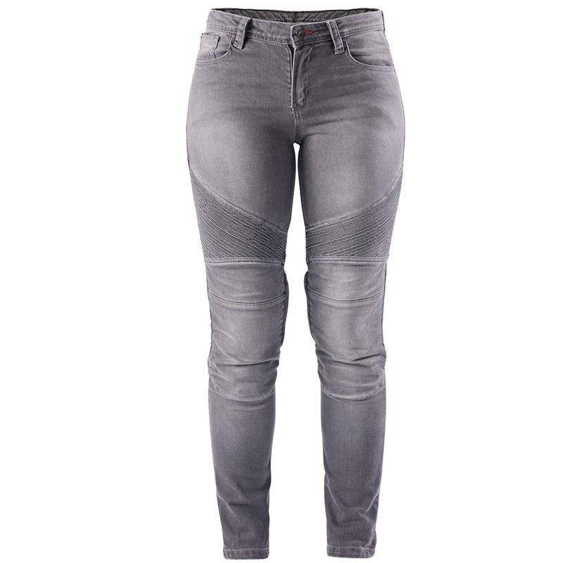 Vaqueros de moto para mujer Furygan Purdey Evo Slim en color gris